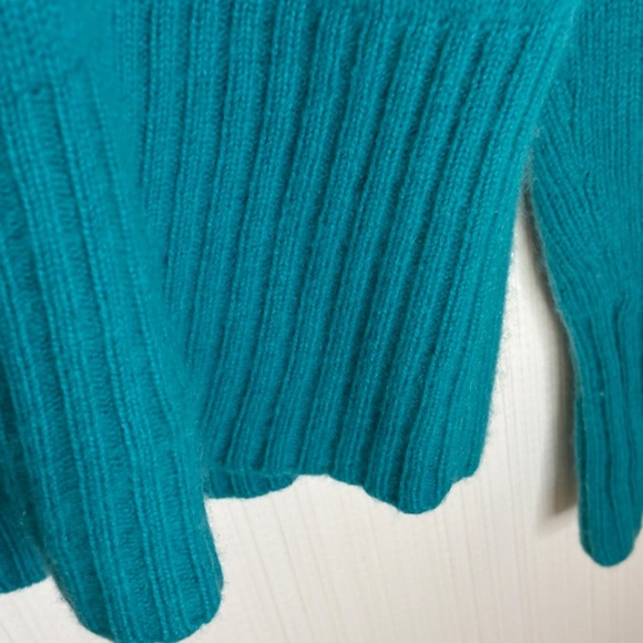 Kenar 100% Cashmere Sweater Aqua Blue Sz Medium - Picture 9 of 9